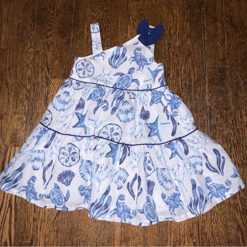 Rachel Zoe toddler dress NWT size 3T Blue and White Sea Life Dress